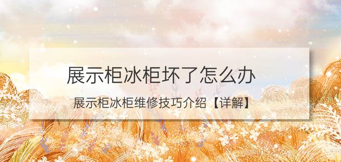 展示柜冰柜坏了怎么办 展示柜冰柜维修技巧介绍【详解】